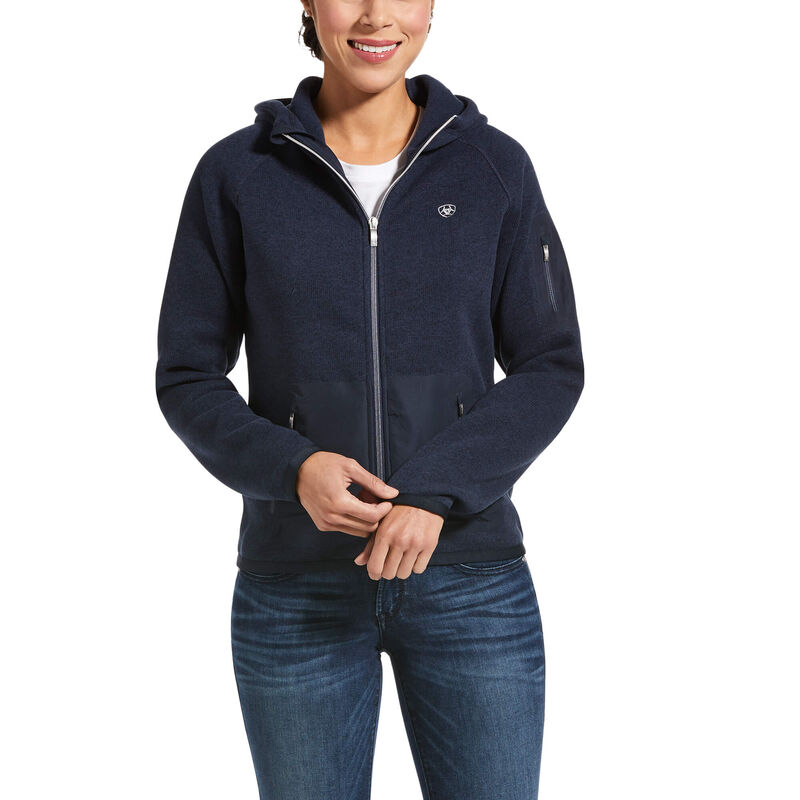 Ariat Hoodie Damen - Polartec Flou Full Zip Navy ( JUGMN-0439 )